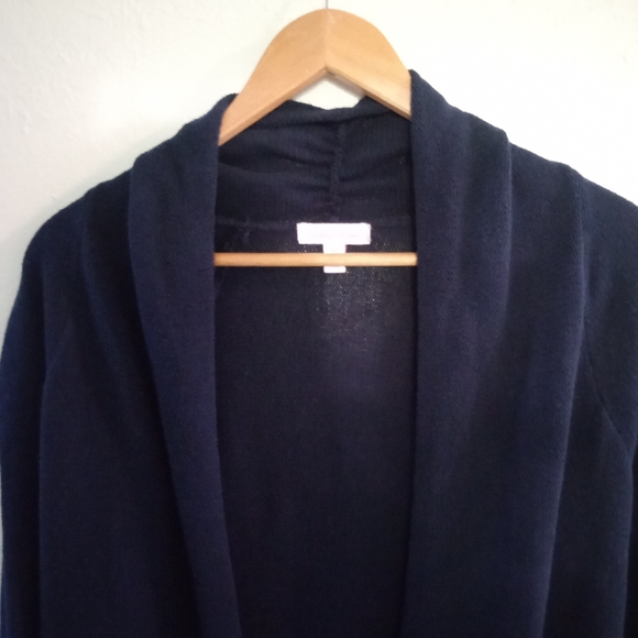 ❌❌SOLD ❌ ❌ Lilly Pulitzer Tatum Fringe Hem Navy Blue Open Cardigan | S - Picture 4 of 9